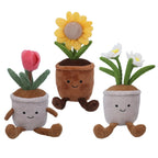 Plush potted flowers shelf sitters