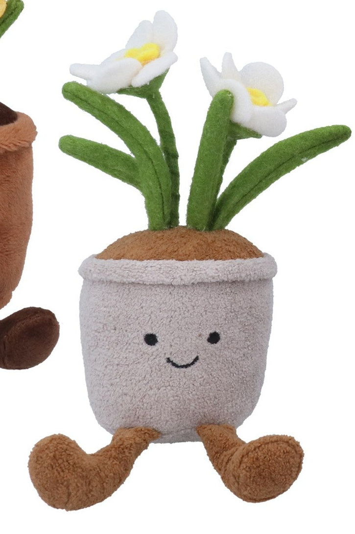 Plush potted flowers shelf sitters