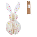 Paper honeycomb white polka dot bunny