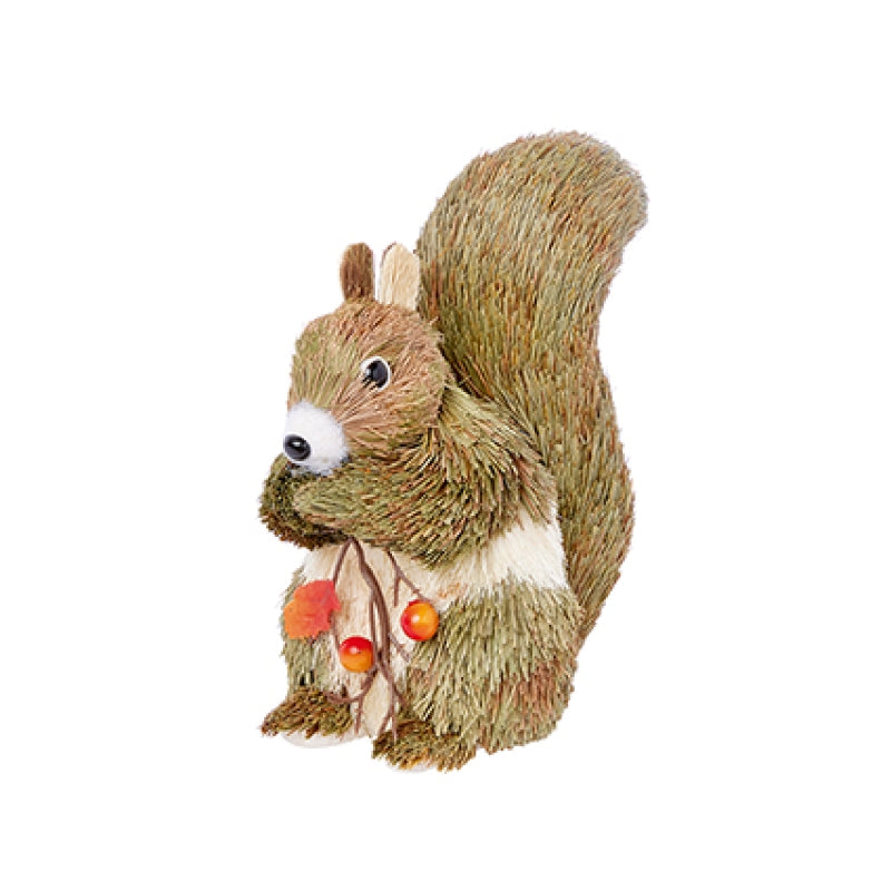 Standing rustic squirrel with berries