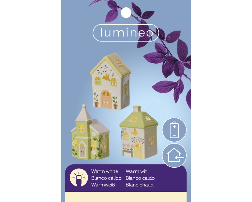 Light up porcelain houses