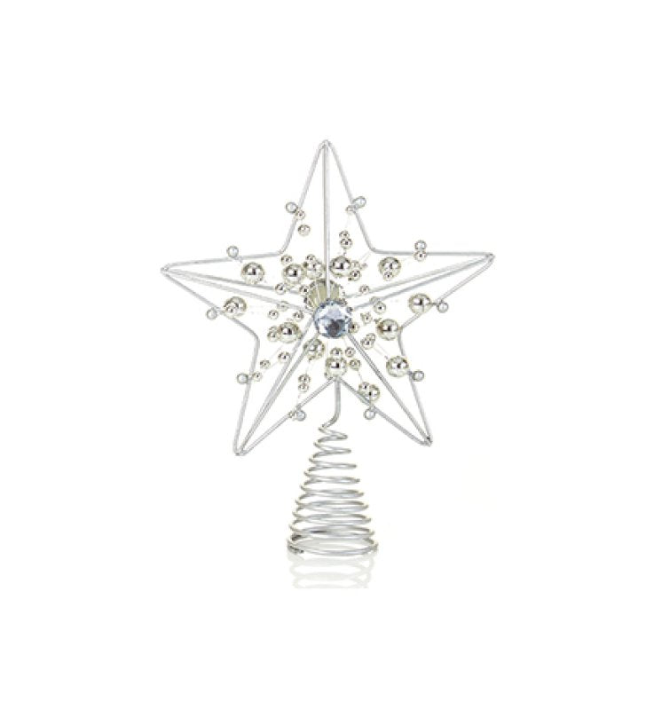 Iron star tree topper with jewels