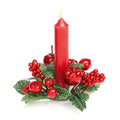 14cm Red berry candle ring