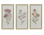 Set of 3 floral embroidery framed canvases