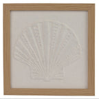 Coastal themed shell framed art