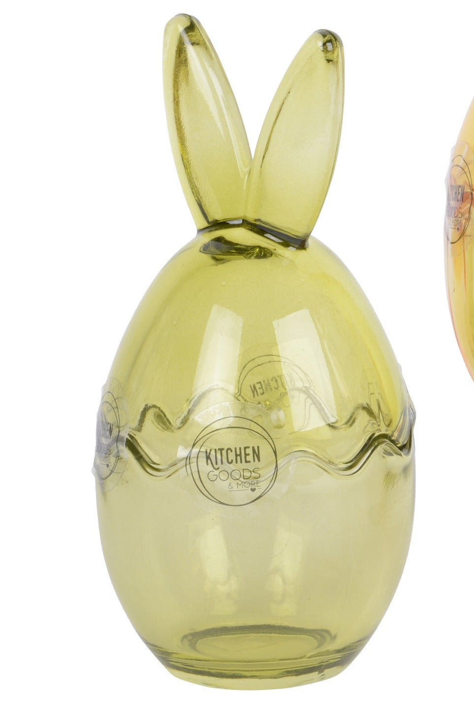 Colour glass bunny jar