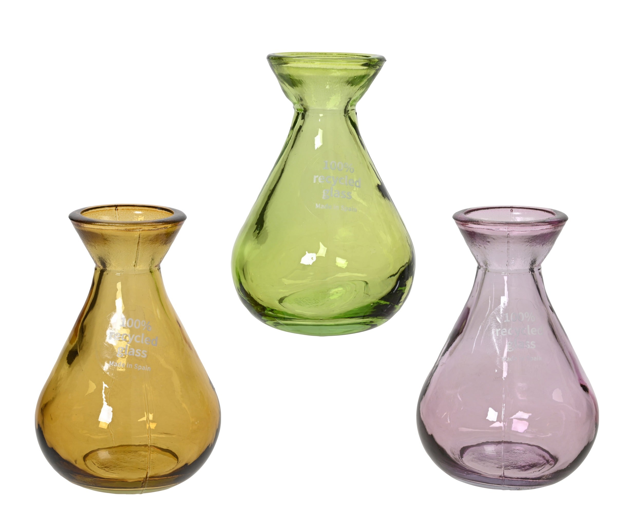 Coloured glass bud vase