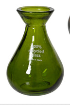 Glossy recycled glass budvase