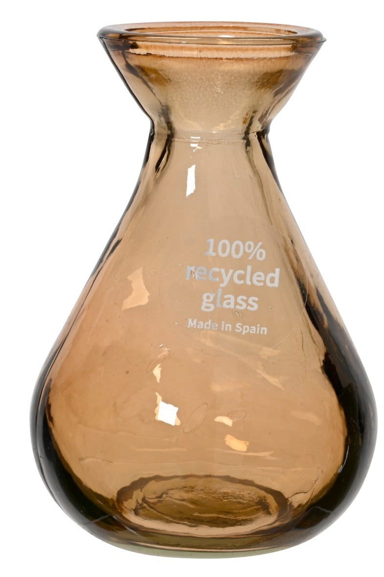 Glossy recycled glass budvase