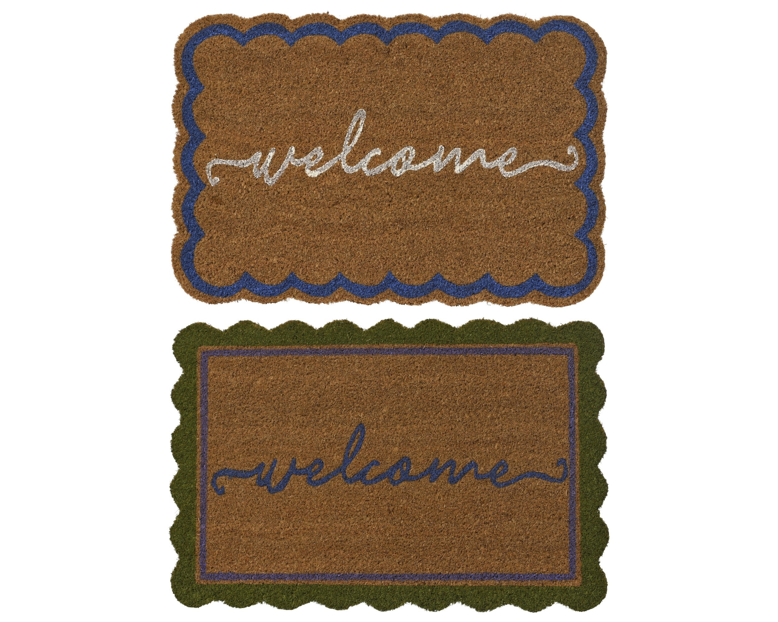 Scalloped 'Welcome' doormat