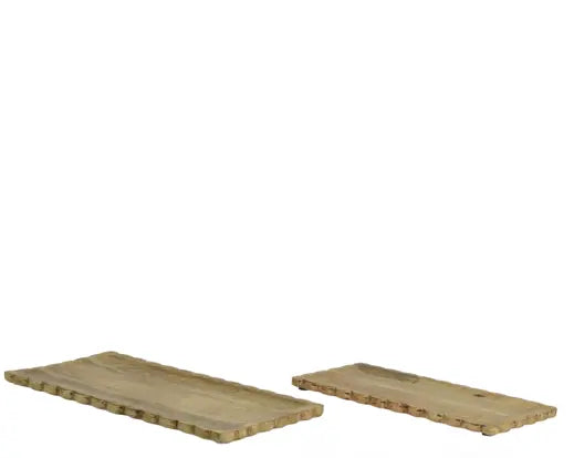 Scalloped edged Mangowood tray