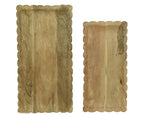 Scalloped edged Mangowood tray