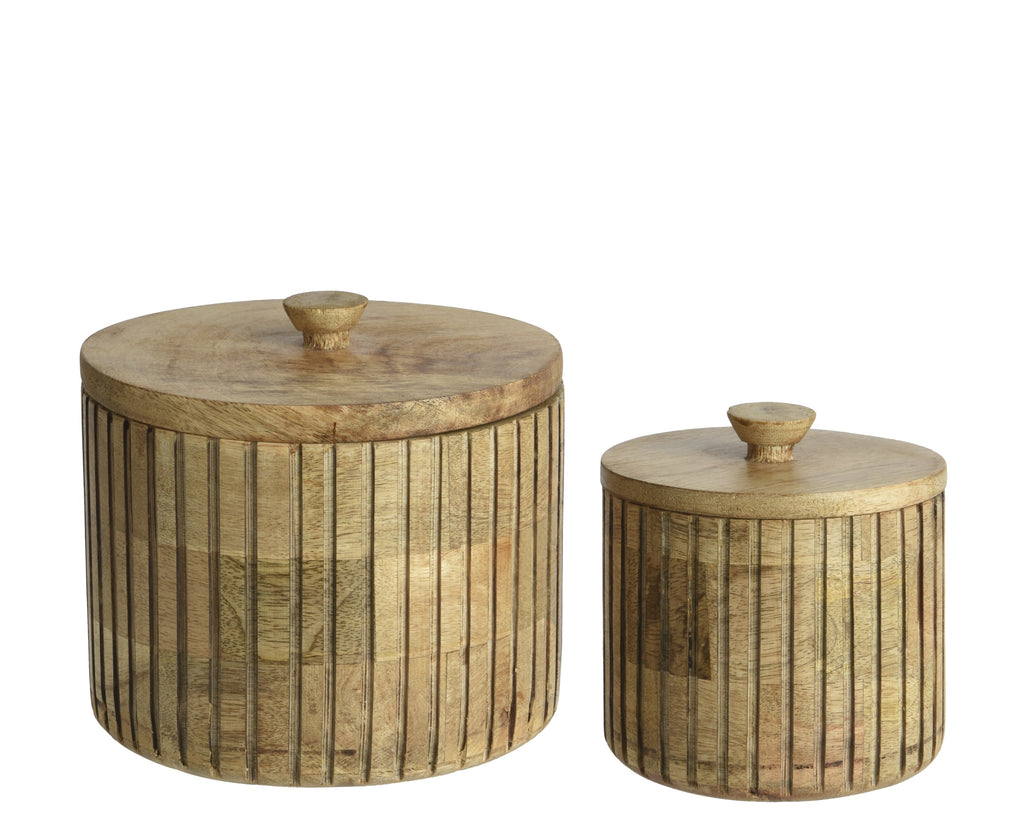 Mangowood lidded jar