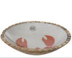 Mangowood and enamel lobster bowl