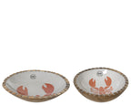 Mangowood and enamel lobster bowl