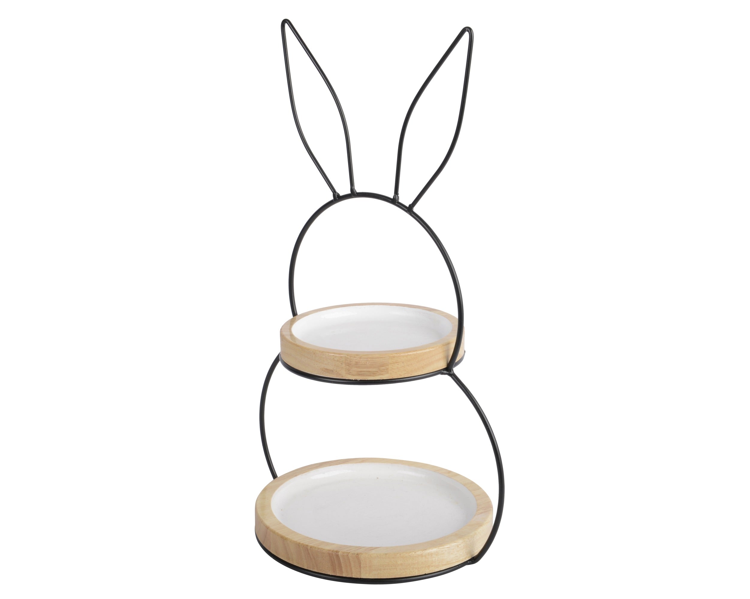 Pinewood bunny shaped etagere