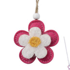 Set of colorful Easter-themed decorations including bunnies, eggs, and flowers on a white background.
