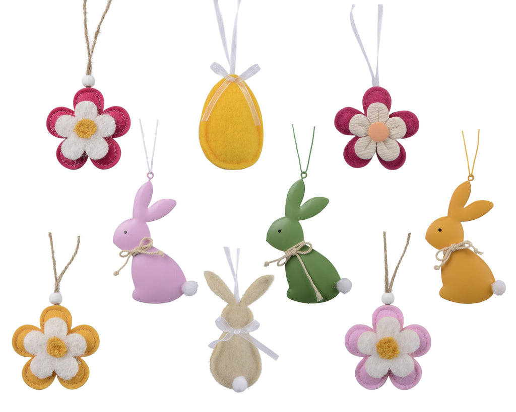 Bright coloured Easter hanging decs