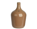 Glossy brown narrow rimmed vase