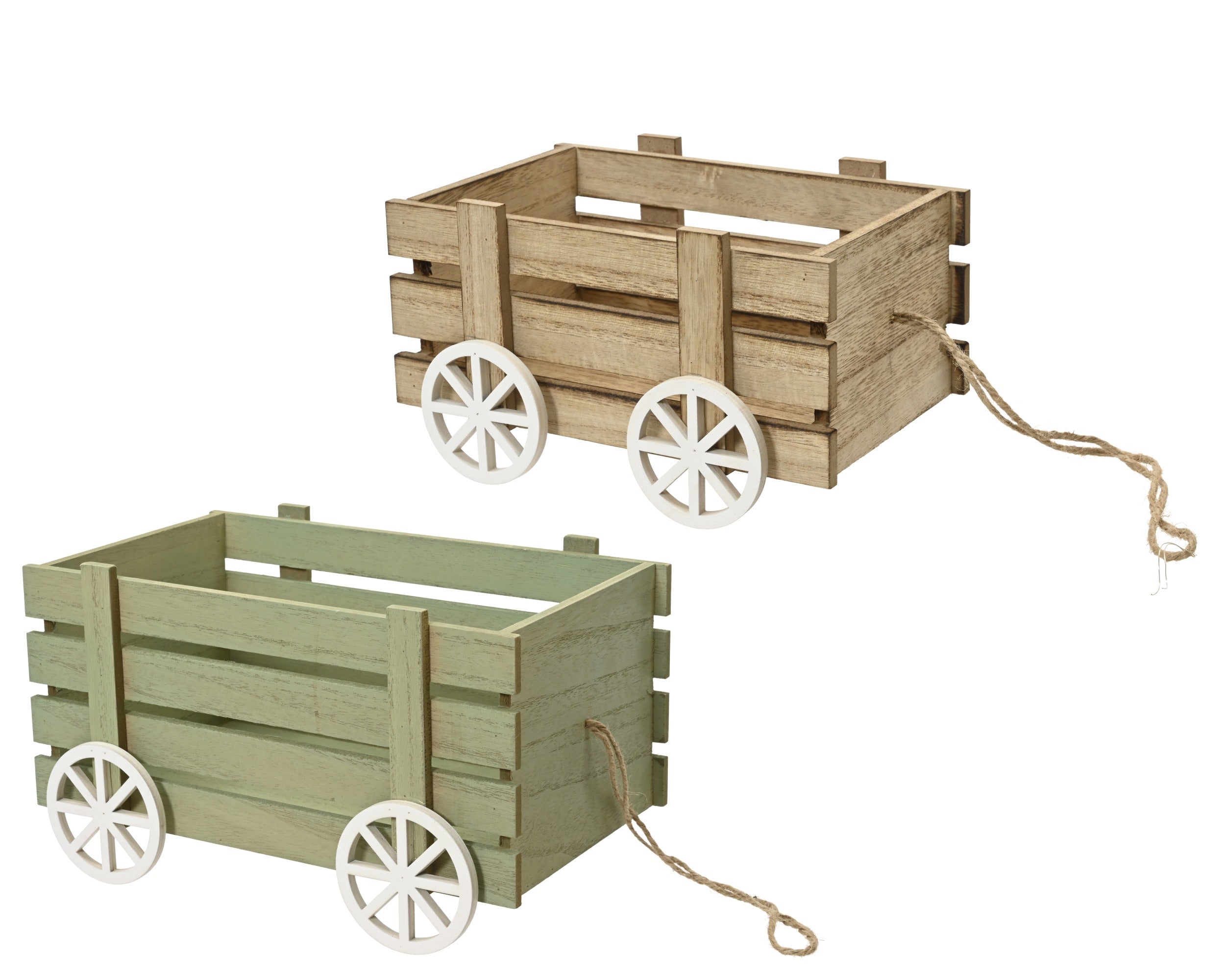 Cute ornamental wheeled crates