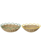 Scallop edge basket bowl