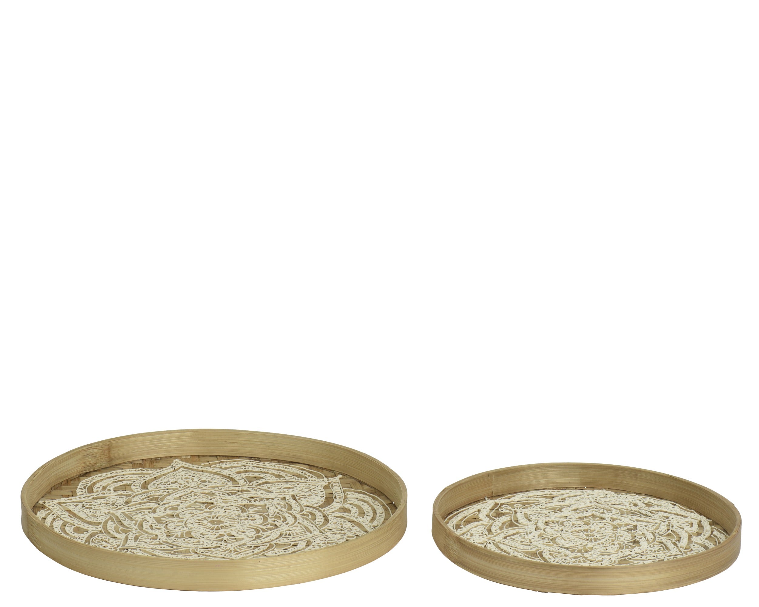 Intricately detailed bamboo tray