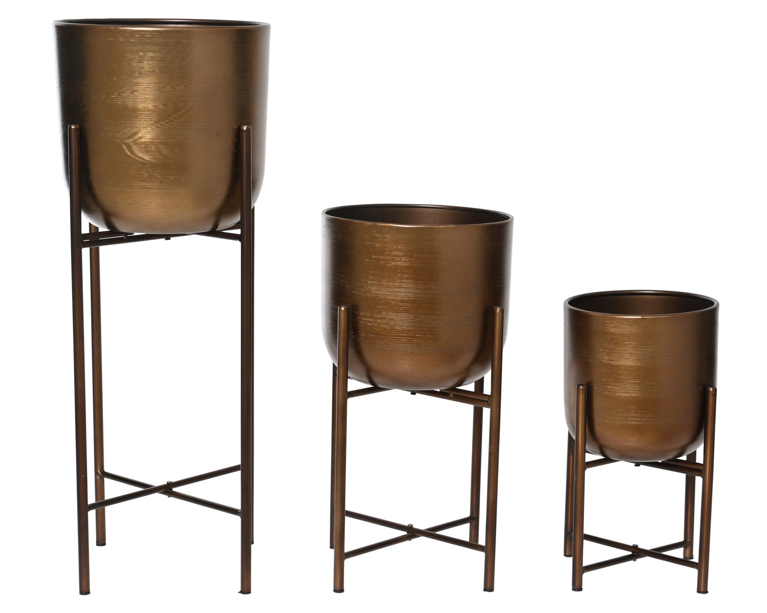 Bronze planter with texture