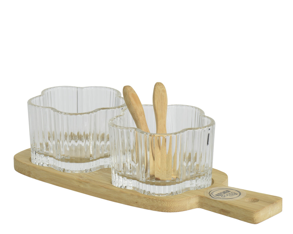 Tapas set with flower shaped cups