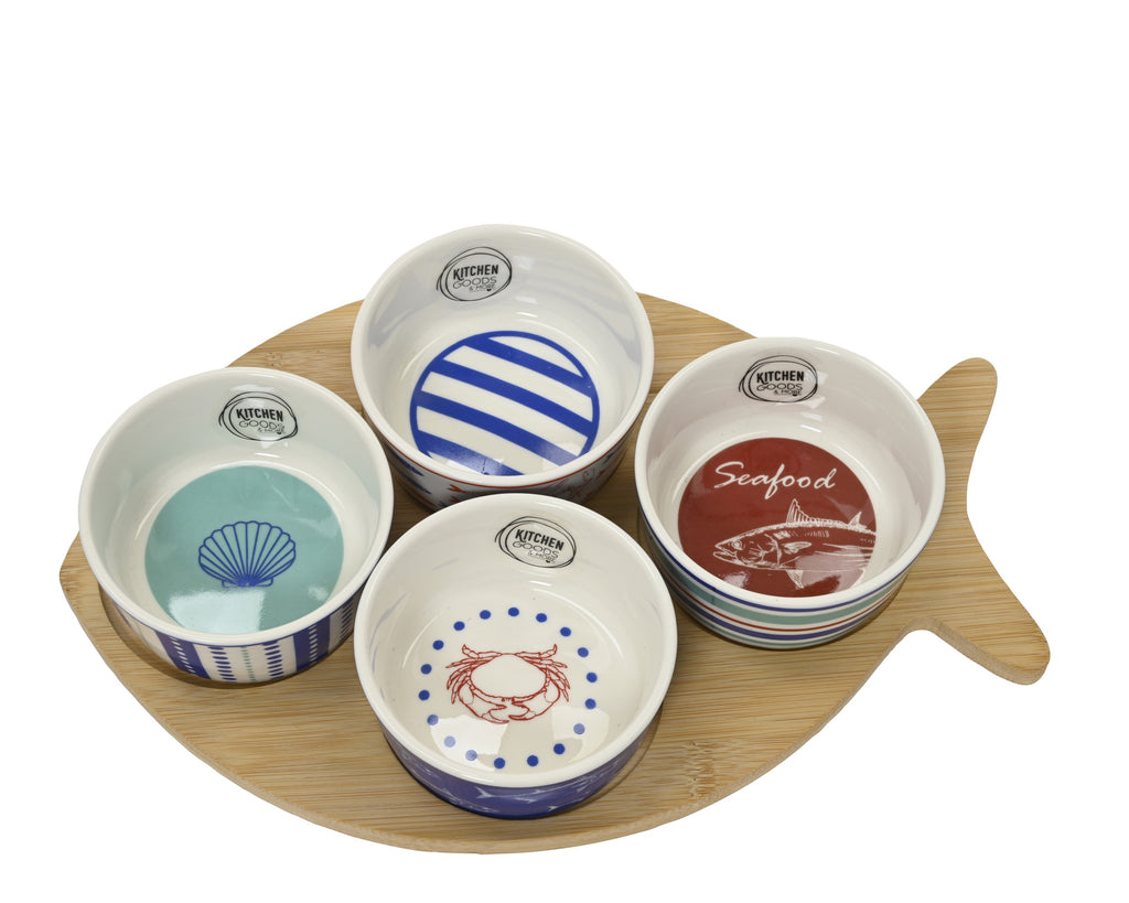 Fish shaped tapas set