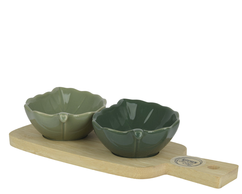 Leaf shape Tapas set