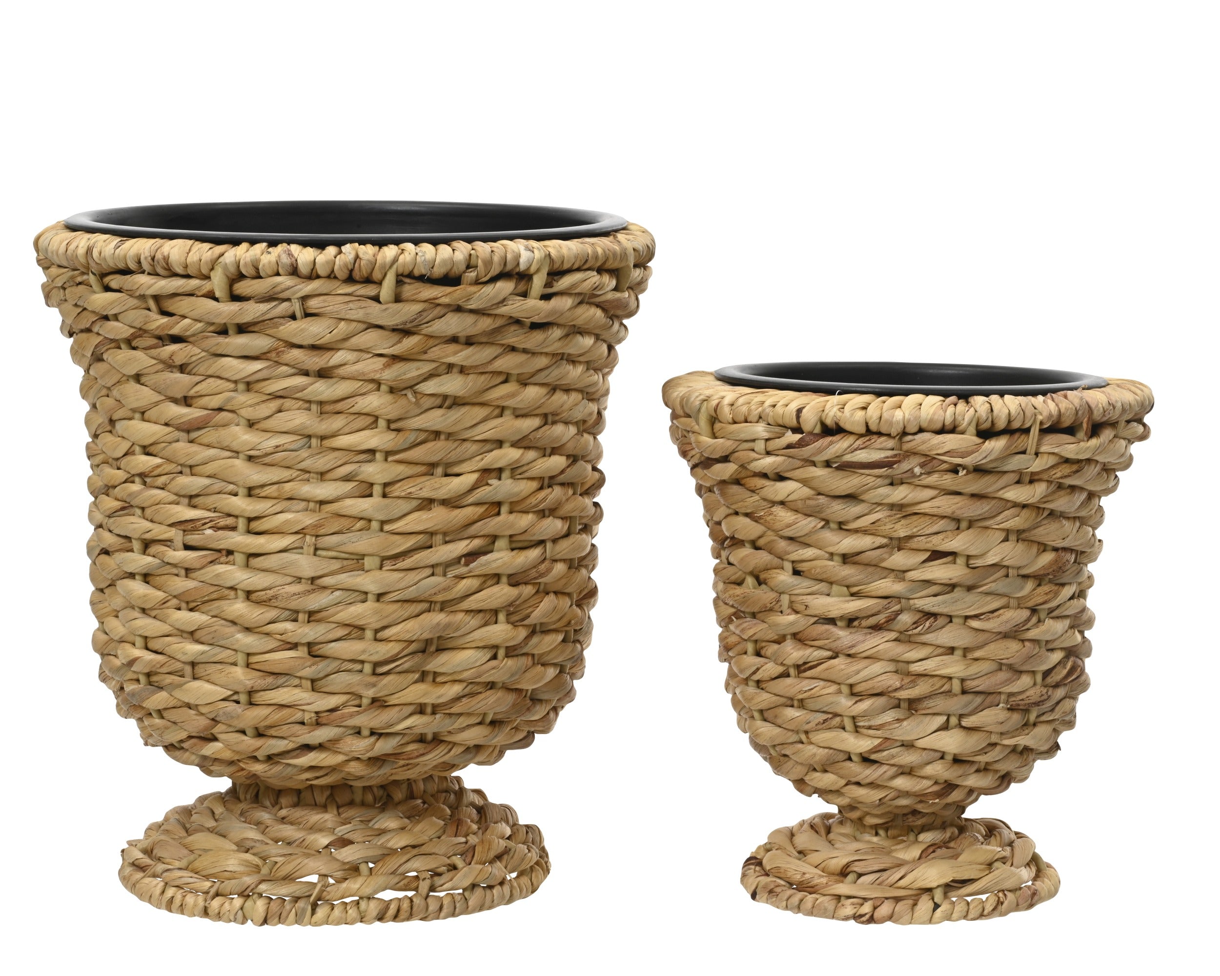 Shapely water hyacinth planter