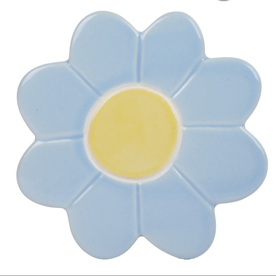 Porcelain daisy coaster