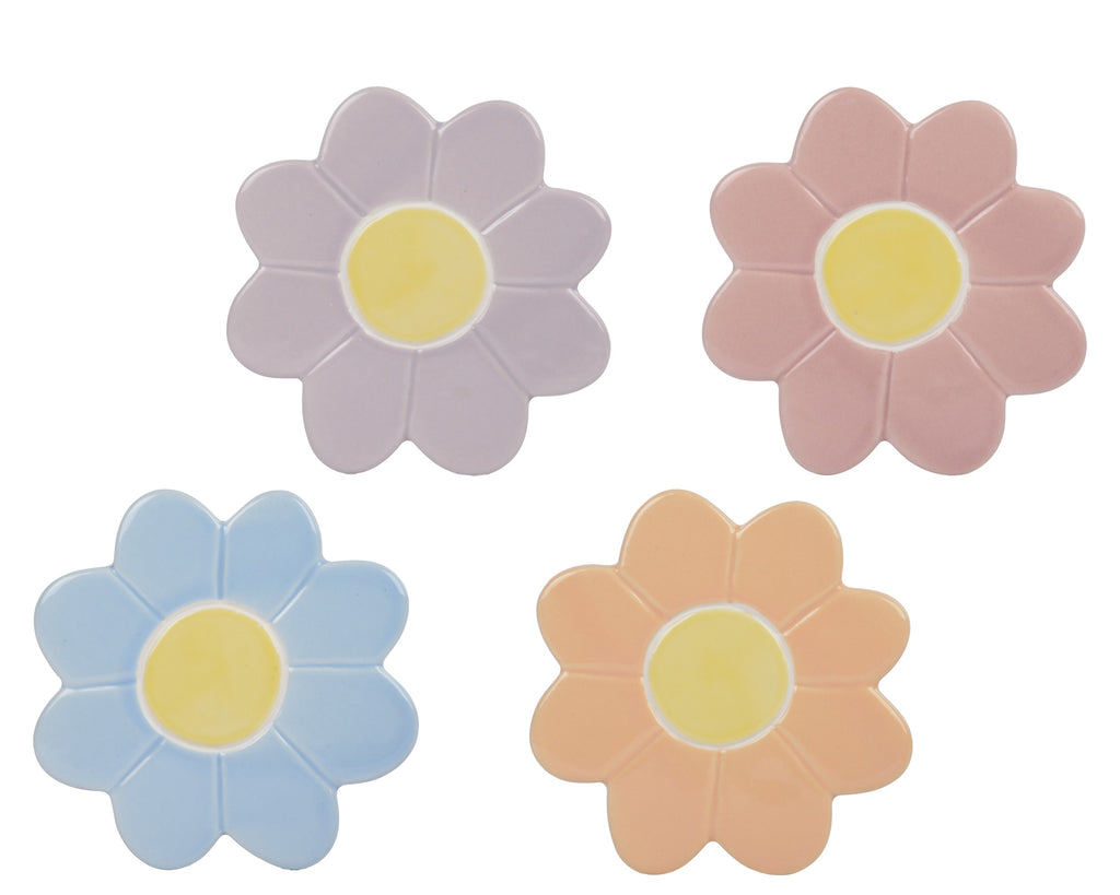 Porcelain daisy coaster