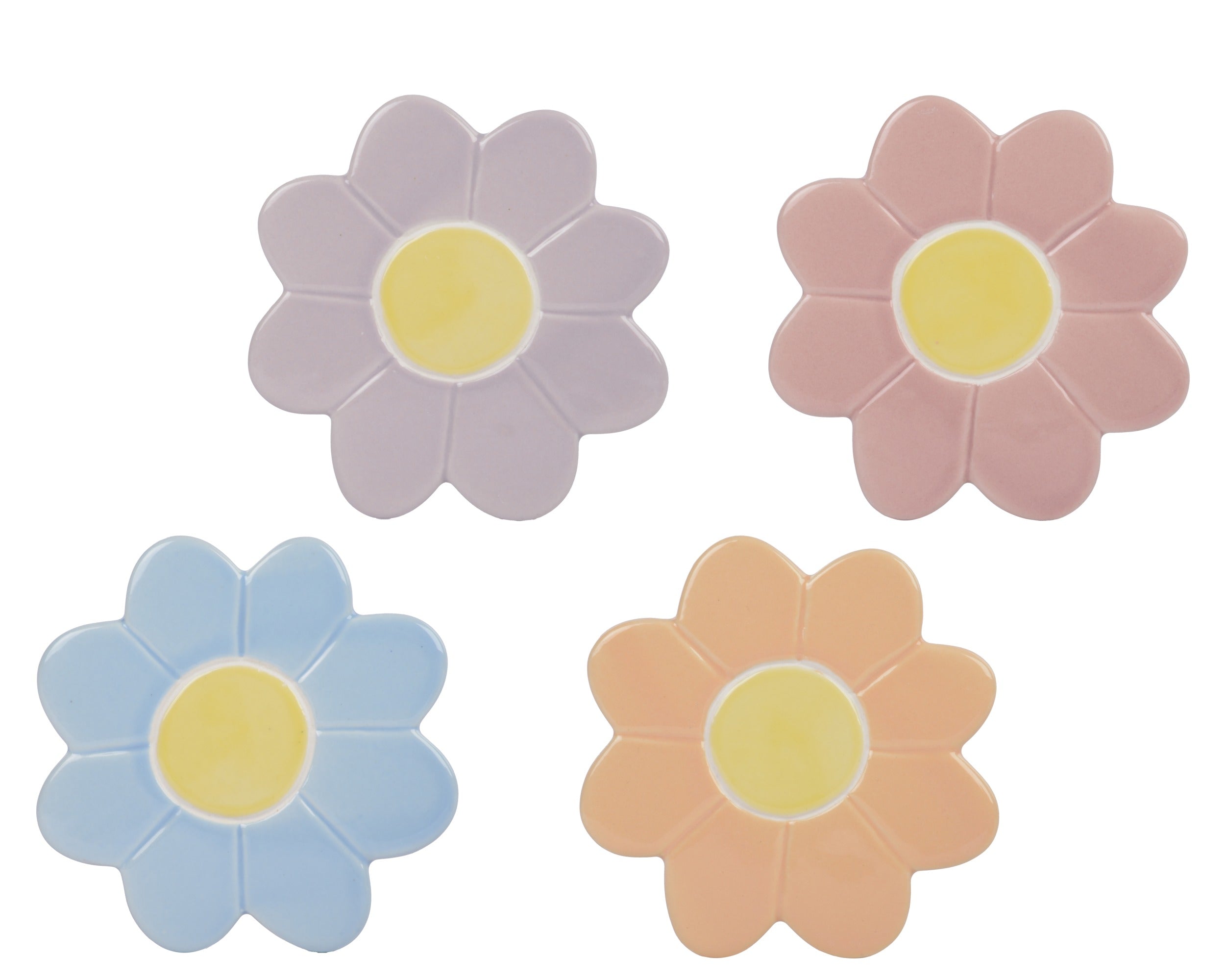 Porcelain daisy coaster