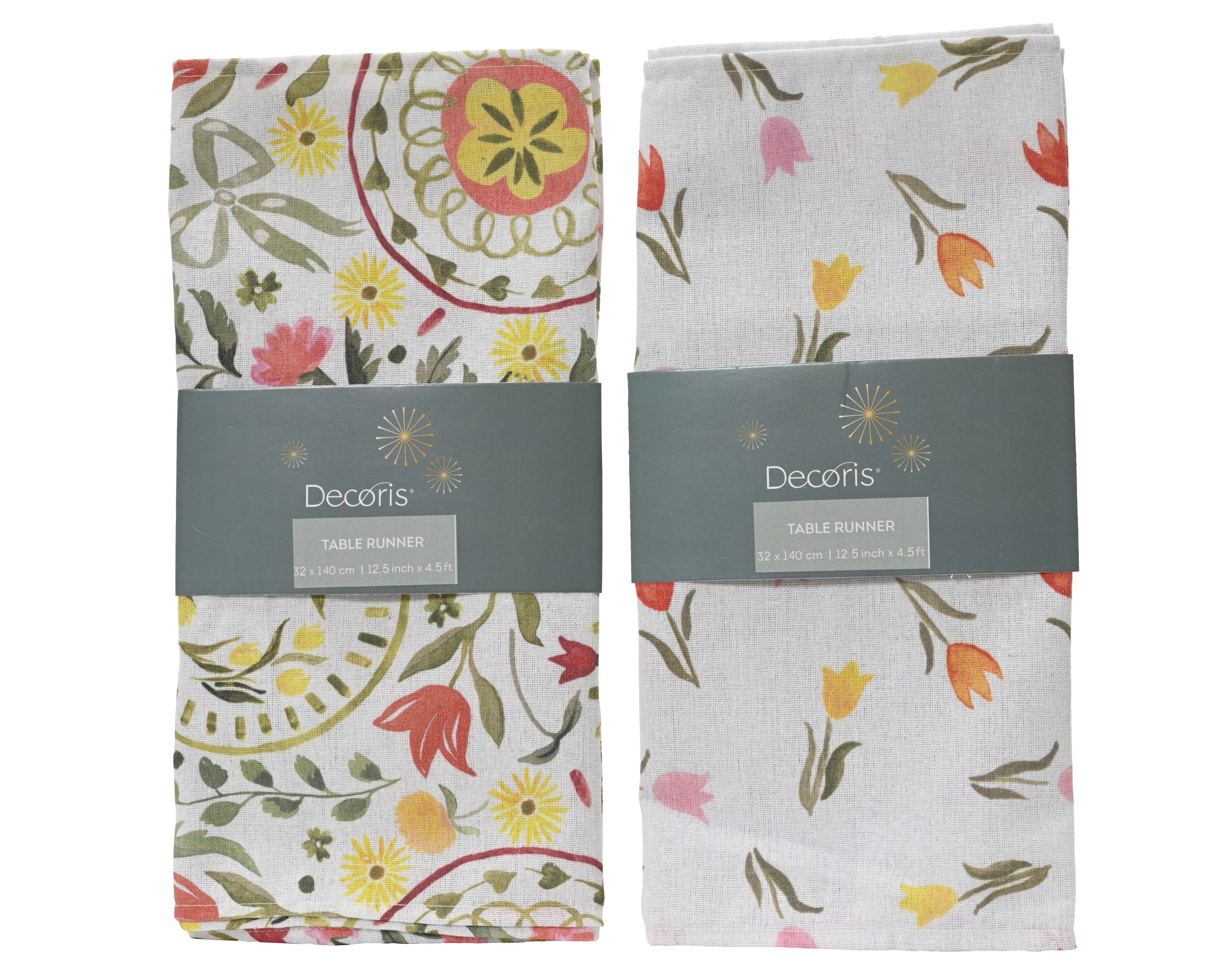 Floral print table runner