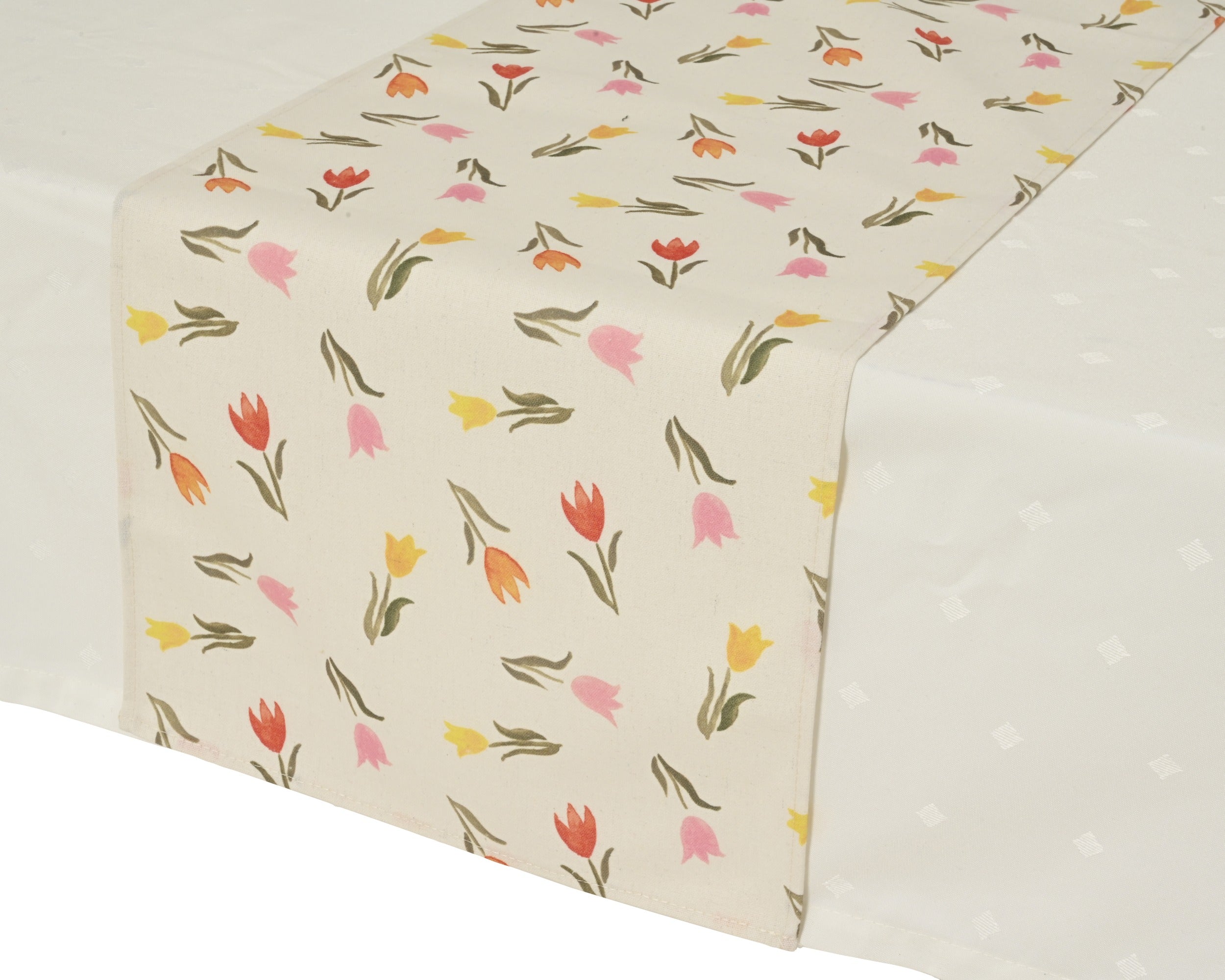 Floral print table runner