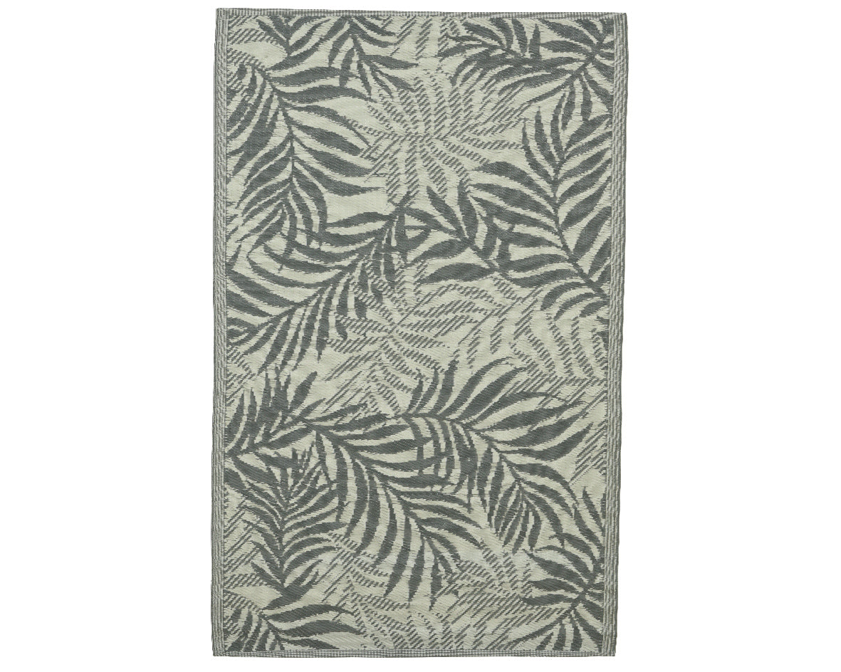 Leaf design outdoor rug