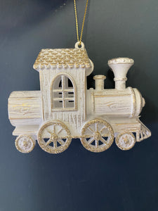 White train hanging decoration