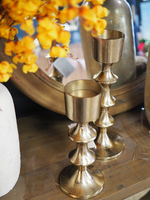 Gold Candle Holder (37cmH)
