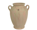 Soft terracotta rustic handled vase