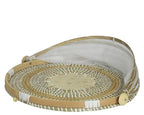 Seagrass food cover with net cover and clasp closure