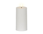 White battery operated pillar candle (17cmH)