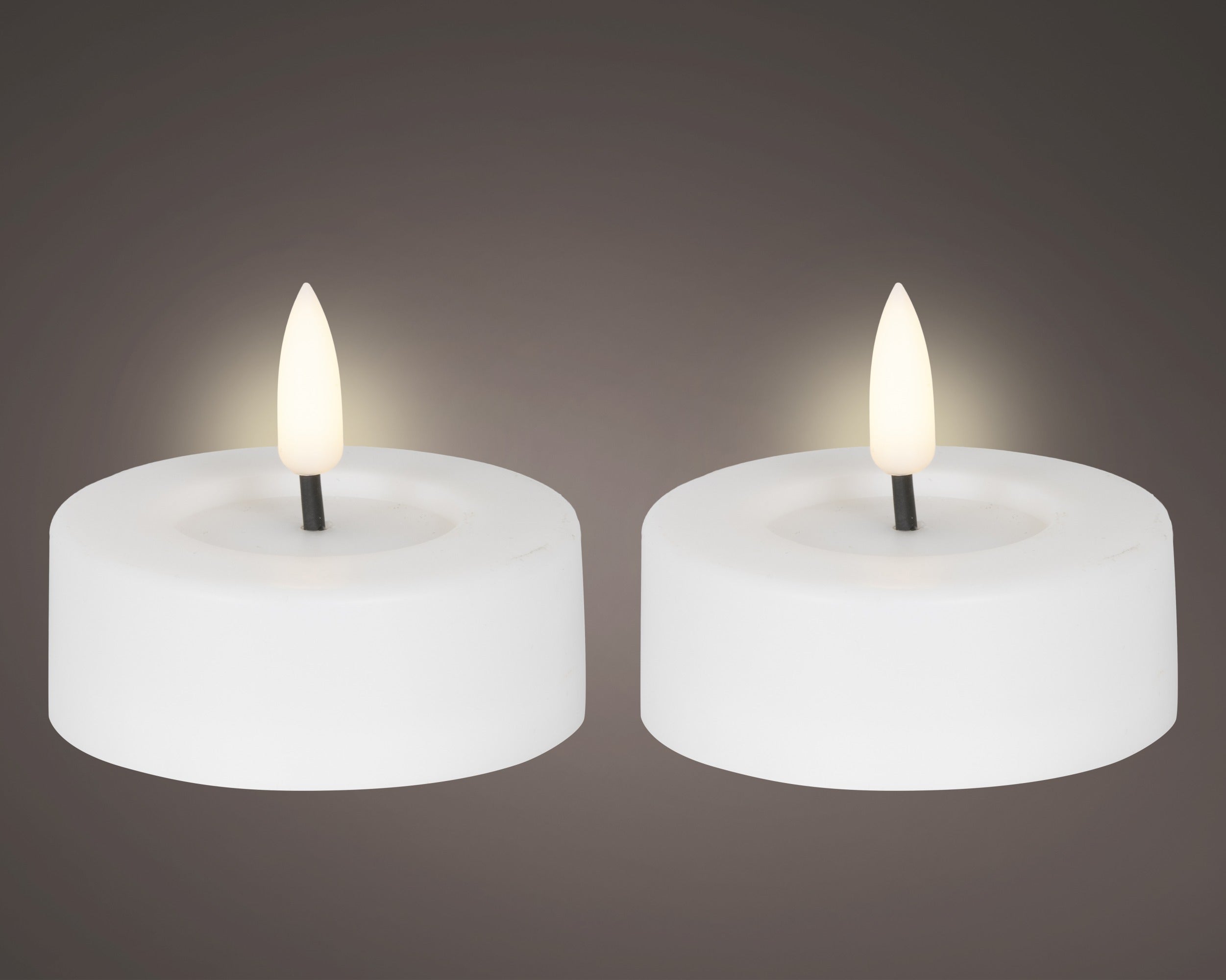 White LED battery operated tealights - Set of 2