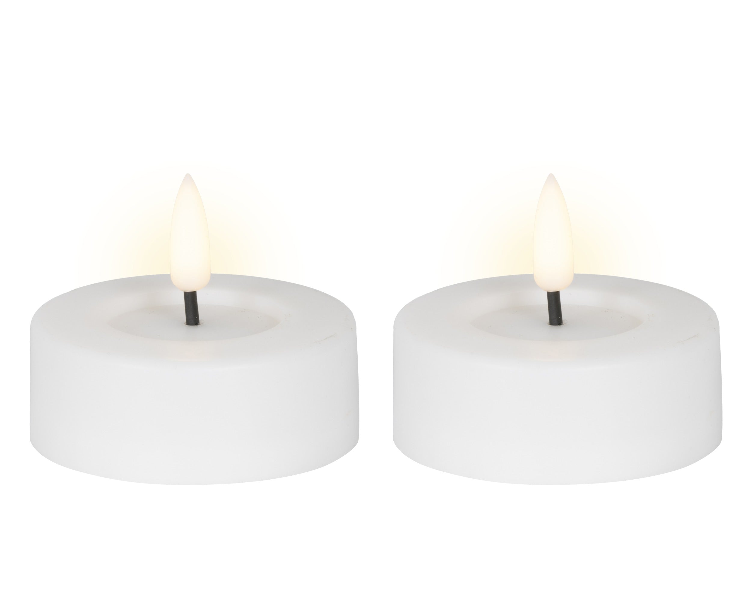 White LED battery operated tealights - Set of 2