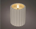 Grey outdoor battery operated candle 11.5cm H