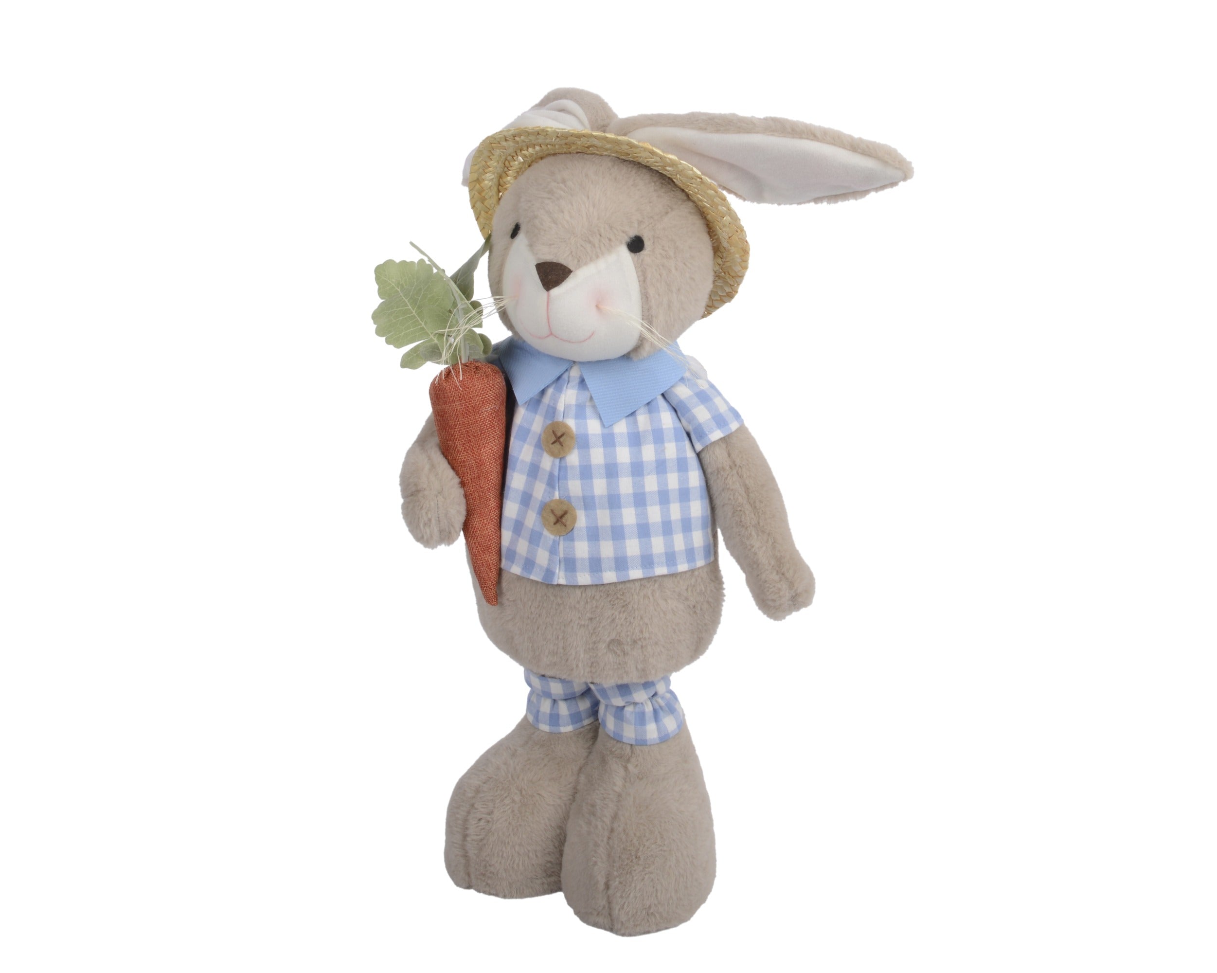Standing bunny with carrot & extendable legs