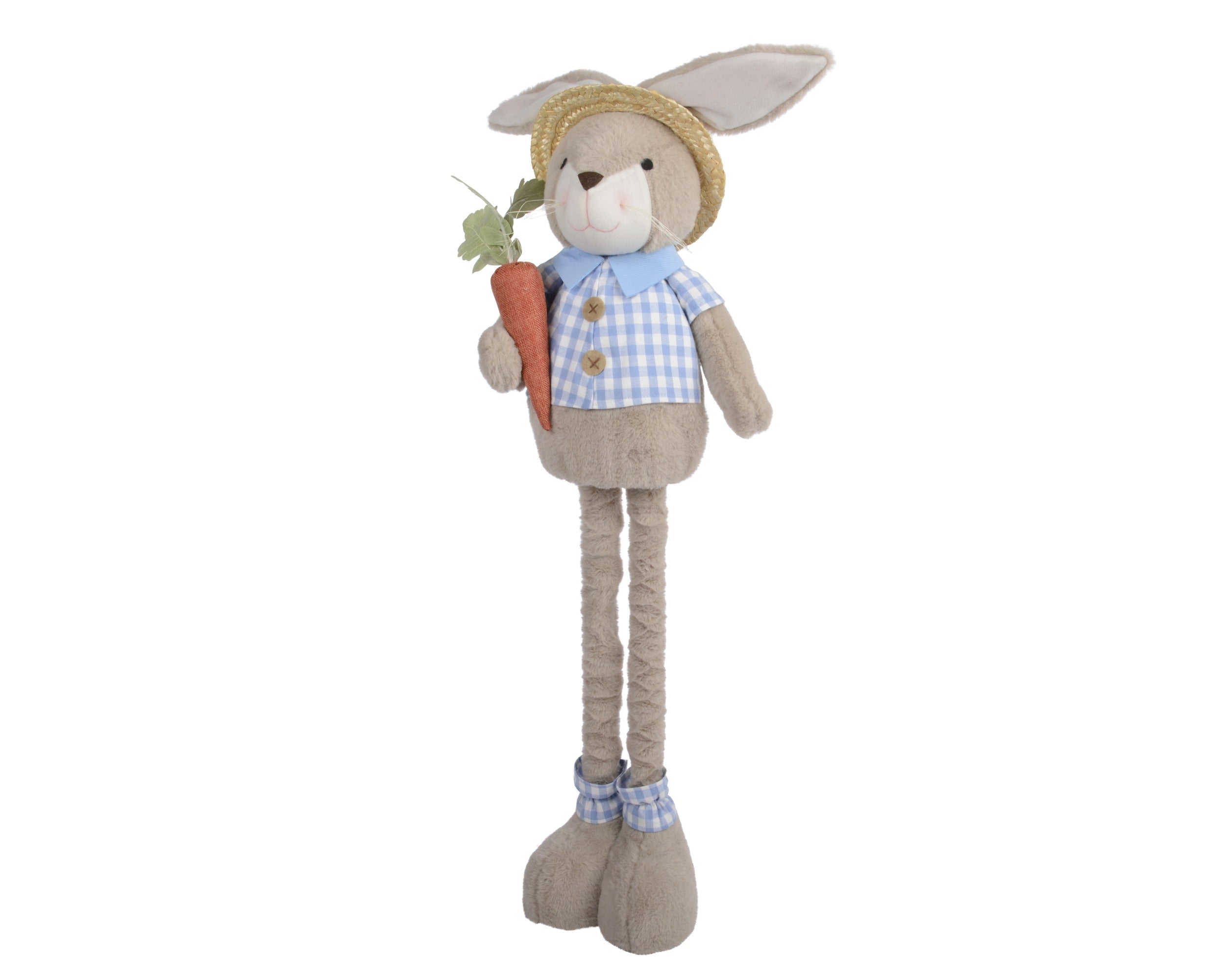 Standing bunny with carrot & extendable legs