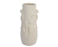 Cream porcelain parrot embossed vase (34.5cmH) (Copy)