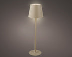 Sand coloured LED rechargeable battery operated table lamp