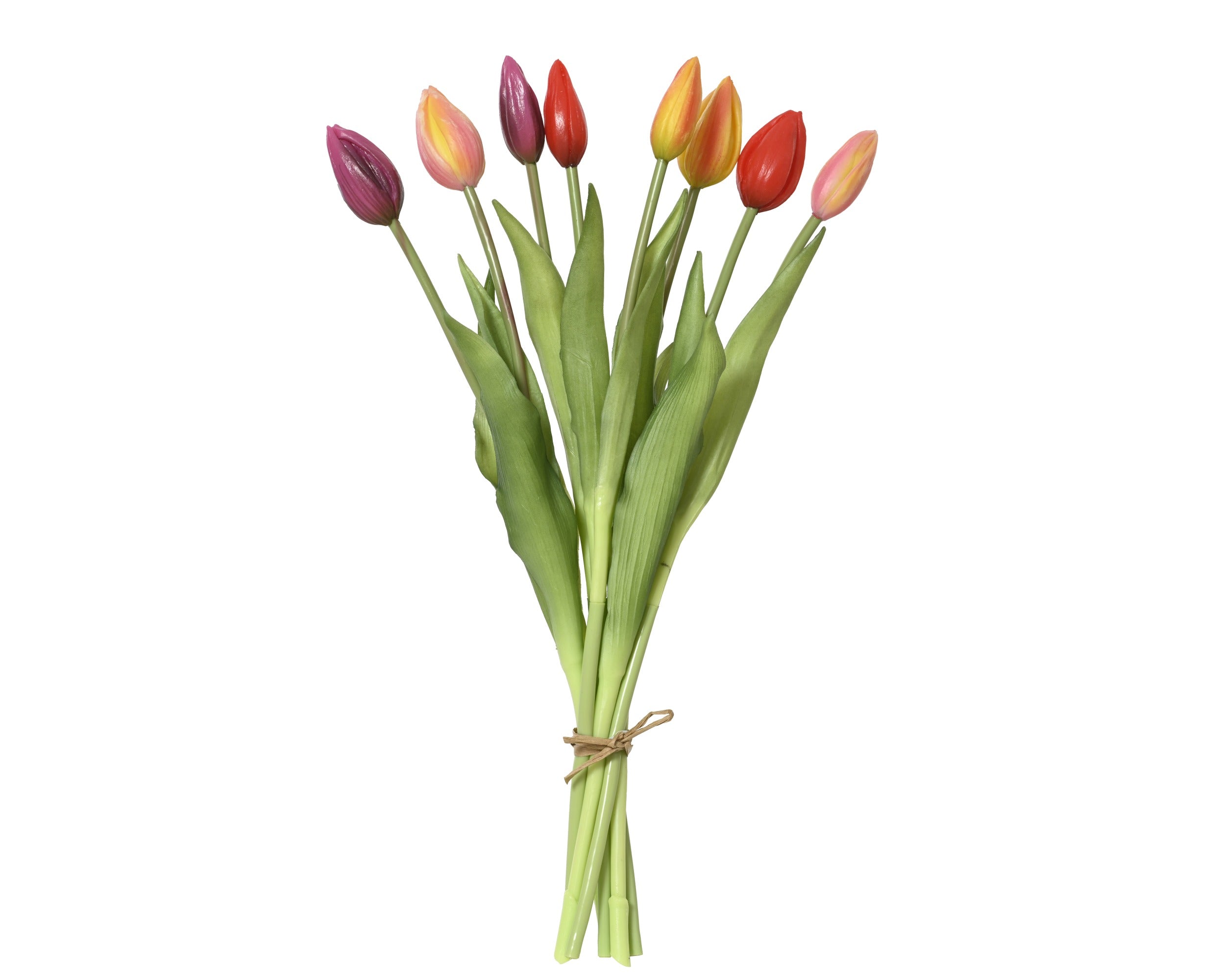Multi-coloured real feel tulip bundle